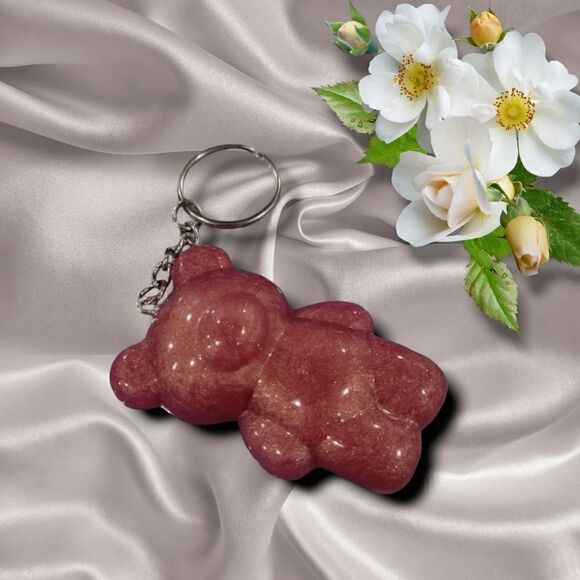 Wine Red Gummy Bear Keychain(Z180) - Picture 1 of 5
